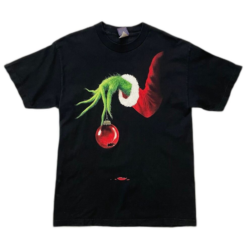 VTG How The Grinch Stole Christmas Jim Carrey Size L Movie Promo Shirt Dr Seuss